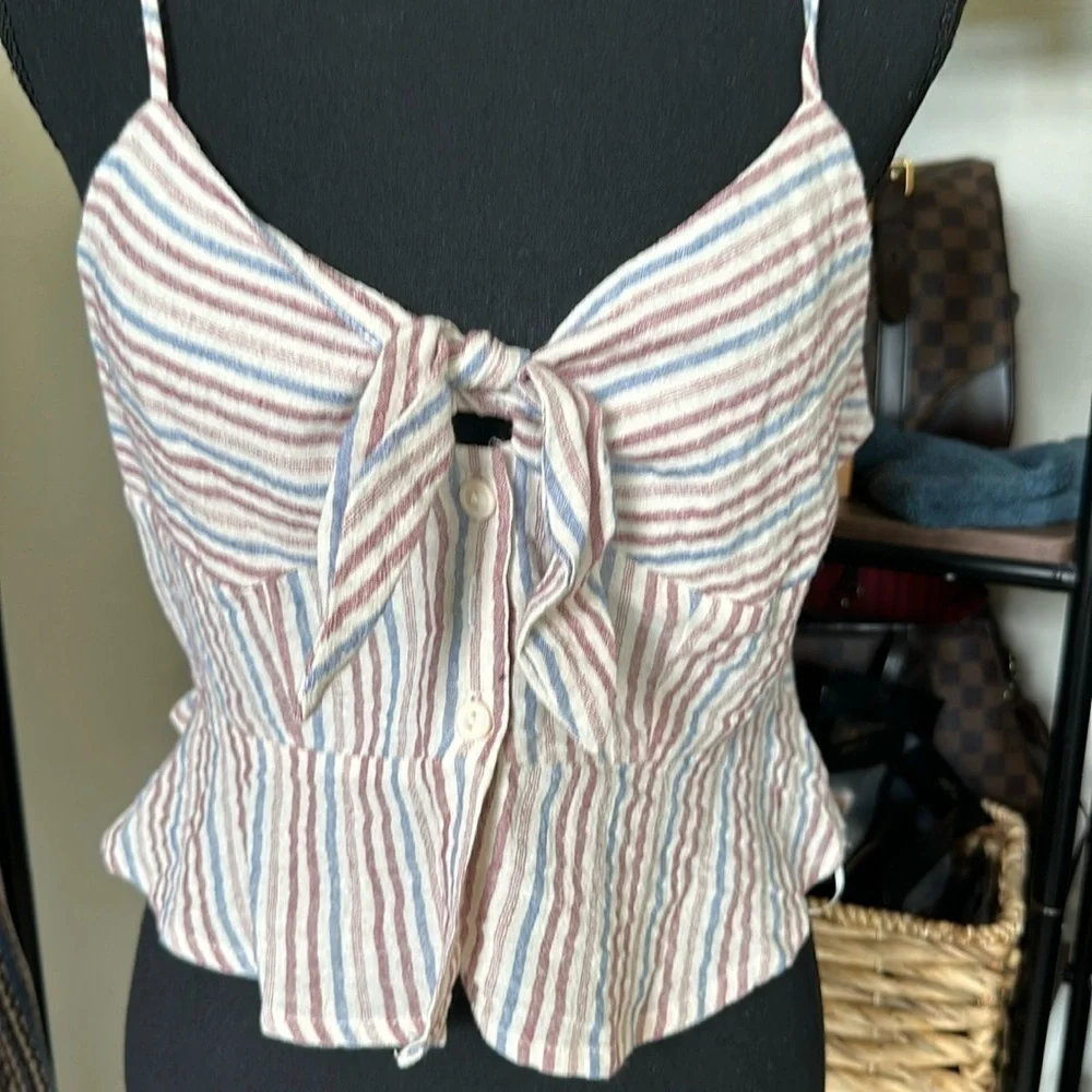 🟢Nwt Camellia striped tank top - Picture 2 of 2